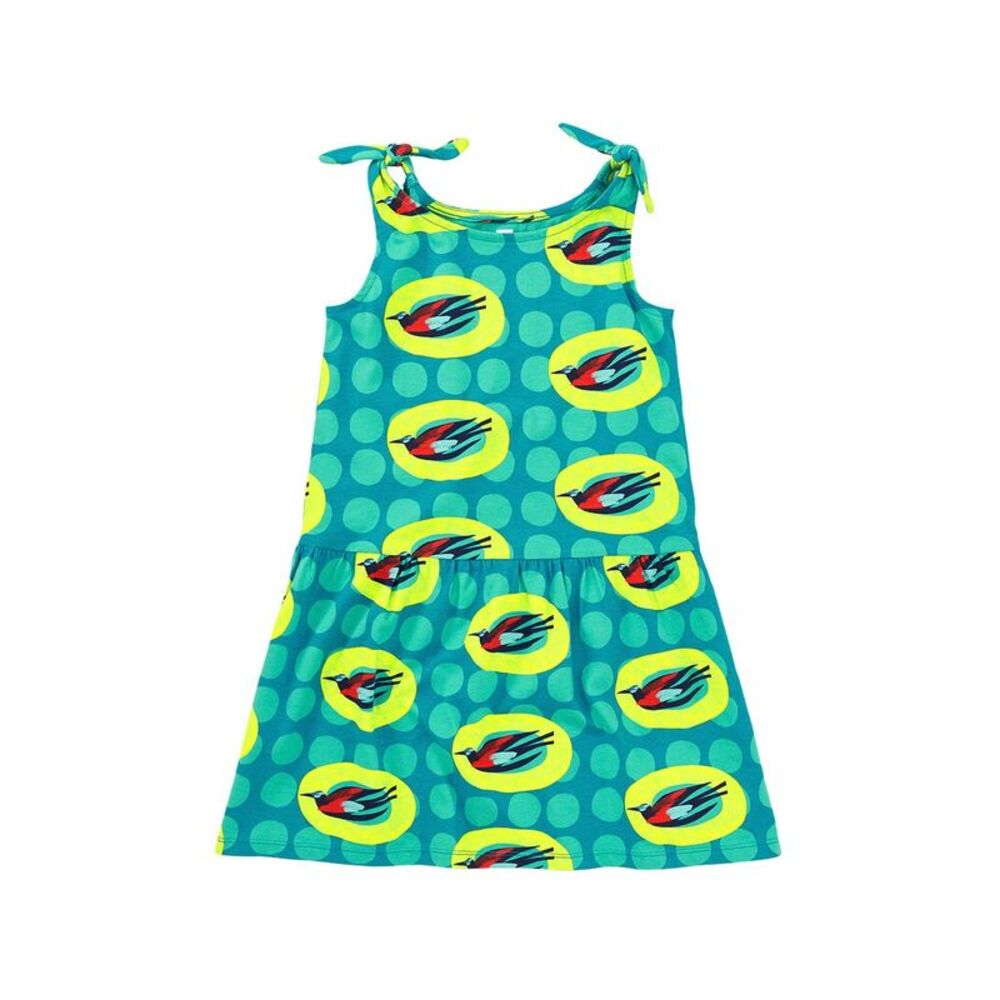 Tea Collection Girls Tie Shoulder Drop Hem Dress